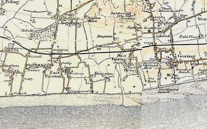 Old map of East Kingston in 1897-1899