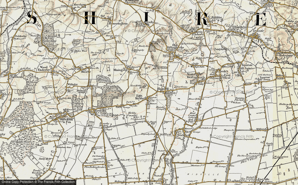 Old Map of East Kirkby, 1901-1903 in 1901-1903