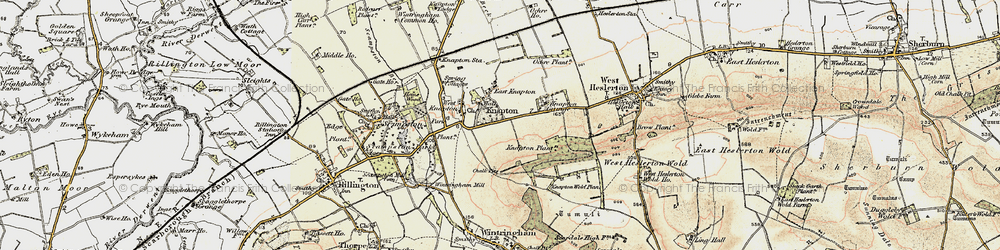 Old map of East Knapton in 1903-1904