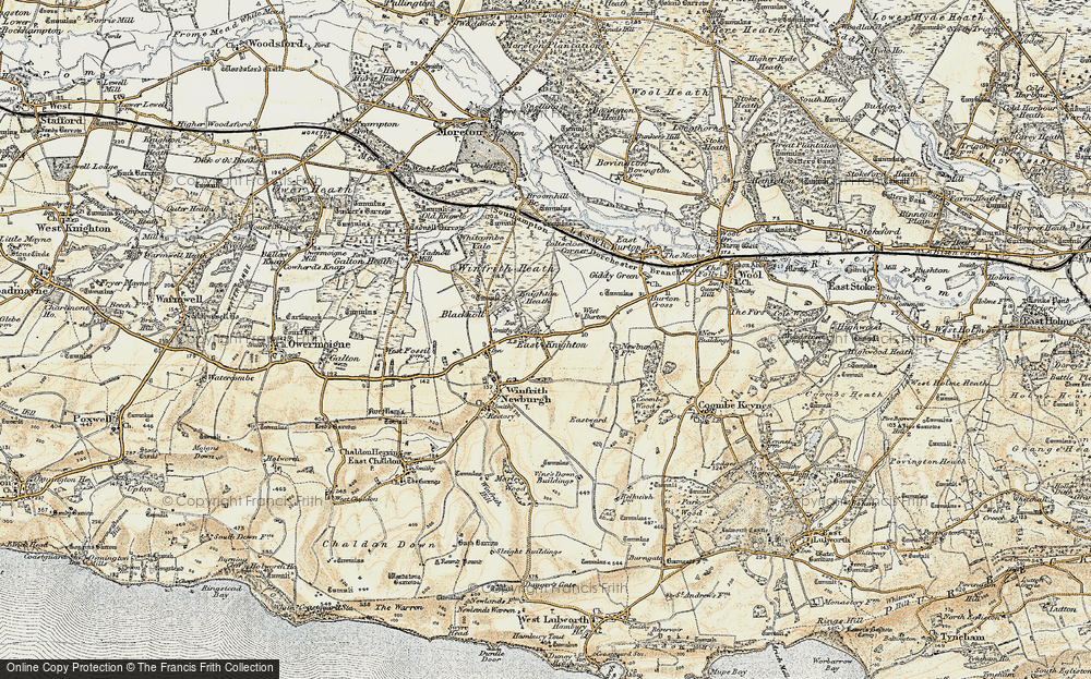 Old Map of East Knighton, 1899-1909 in 1899-1909