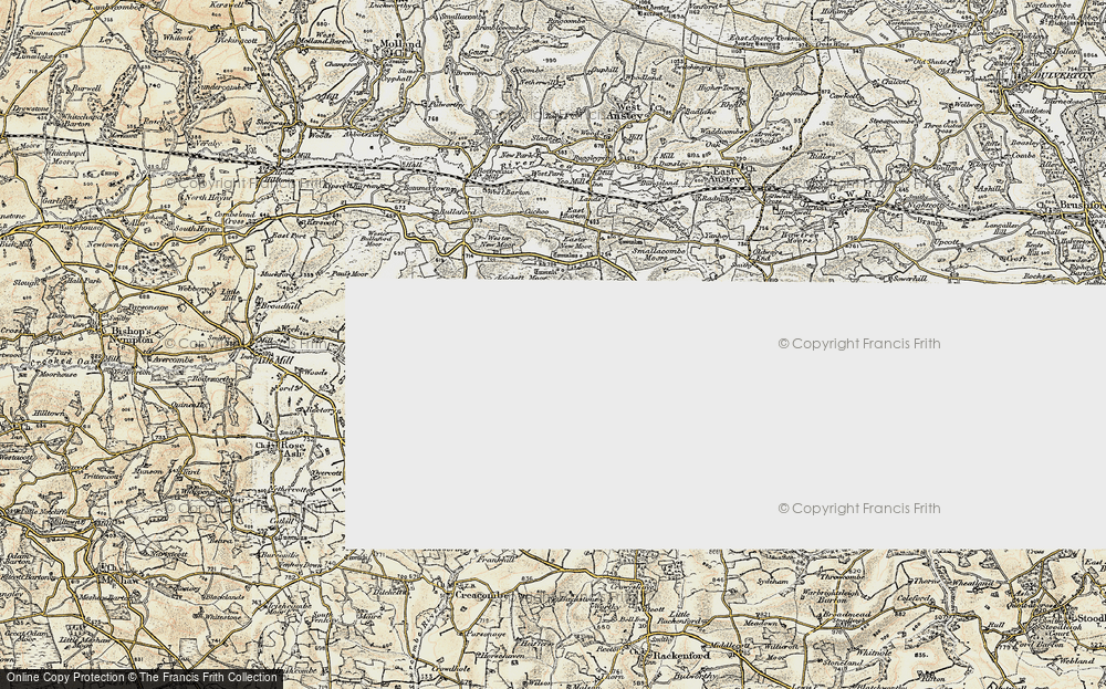 Old Map of East Knowstone, 1899-1900 in 1899-1900