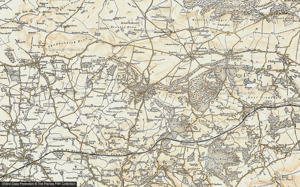 Old Map of East Knoyle, 1897-1899 in 1897-1899