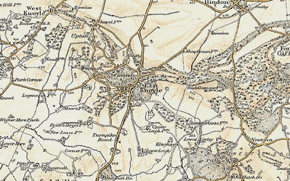 Old map of East Knoyle in 1897-1899