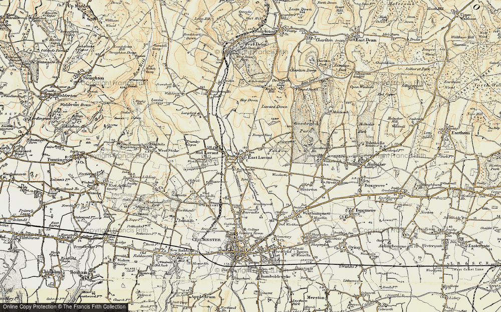 Old Map of East Lavant, 1897-1899 in 1897-1899
