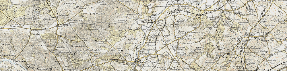Old map of East Law in 1901-1904