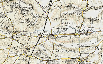 Old map of East Leake in 1902-1903