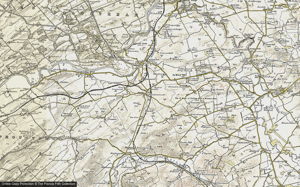 Old Map of Historic Map covering Tithe Hill in 1901-1904