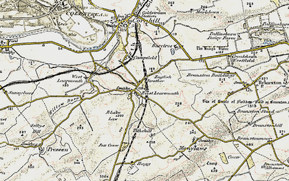 Old map of Tithe Hill in 1901-1904