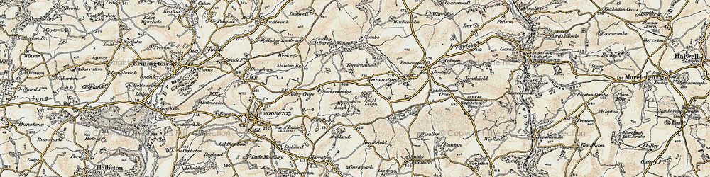 Old map of East Leigh in 1899-1900