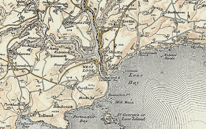 Old map of East Looe in 1900