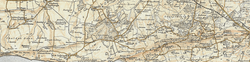 Old map of East Lulworth in 1899-1909