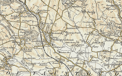 Old map of East Lydeard in 1898-1900