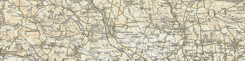 Old map of East Lydeard in 1898-1900