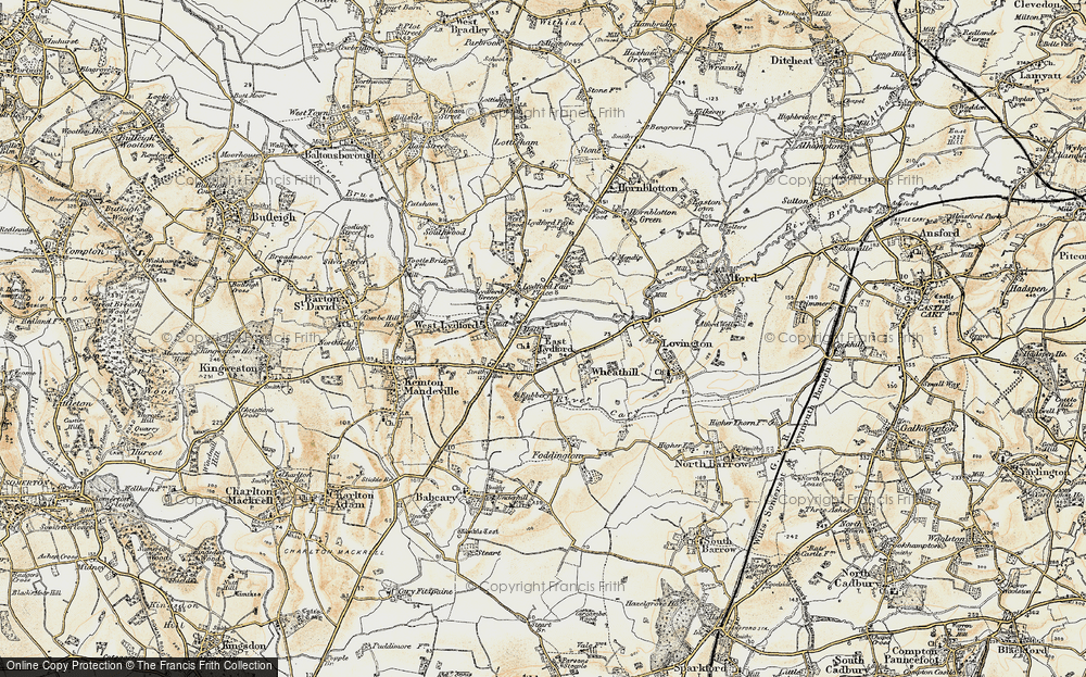Old Map of East Lydford, 1899 in 1899