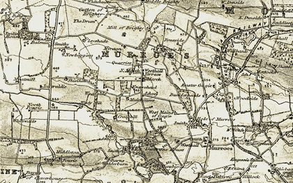 Old map of East March in 1907-1908