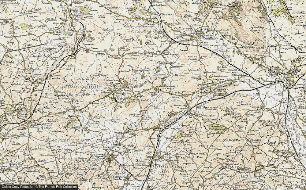 Old Map of East Marton, 1903-1904 in 1903-1904