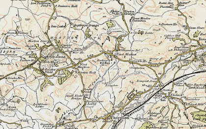 Old map of Trenet Laithe in 1903-1904