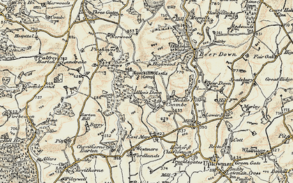 Old map of Allen's Down in 1898-1900