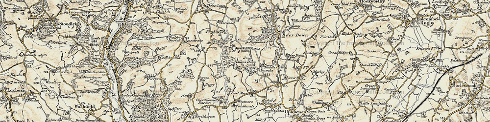 Old map of Allen's Down in 1898-1900