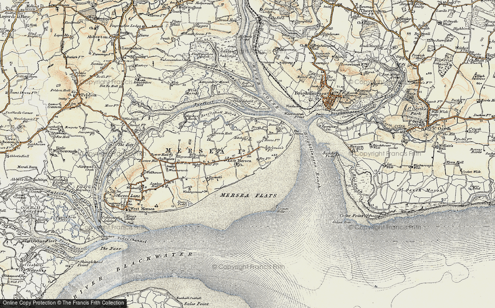 Old Map of Historic Map covering Wick Marsh in 1898-1899