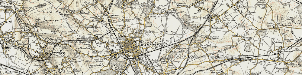 Old map of East Moor in 1903