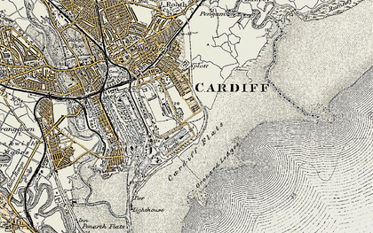 Old map of East Moors in 1899-1900