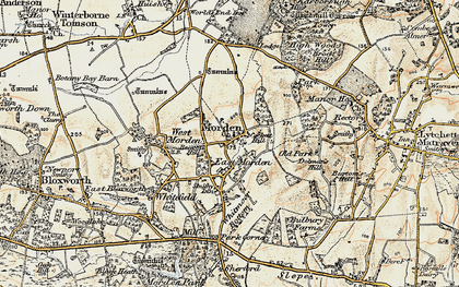Old map of East Morden in 1897-1909
