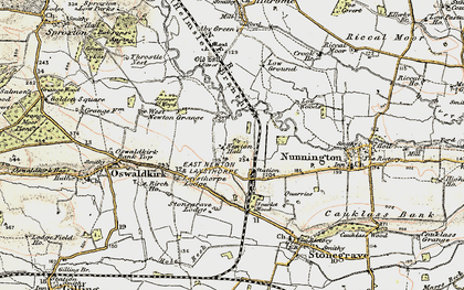 Old map of East Newton in 1903-1904