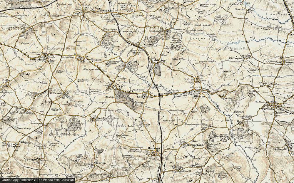 Old Map of East Norton, 1901-1903 in 1901-1903