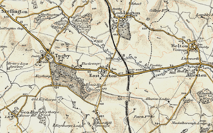 Old map of East Norton in 1901-1903