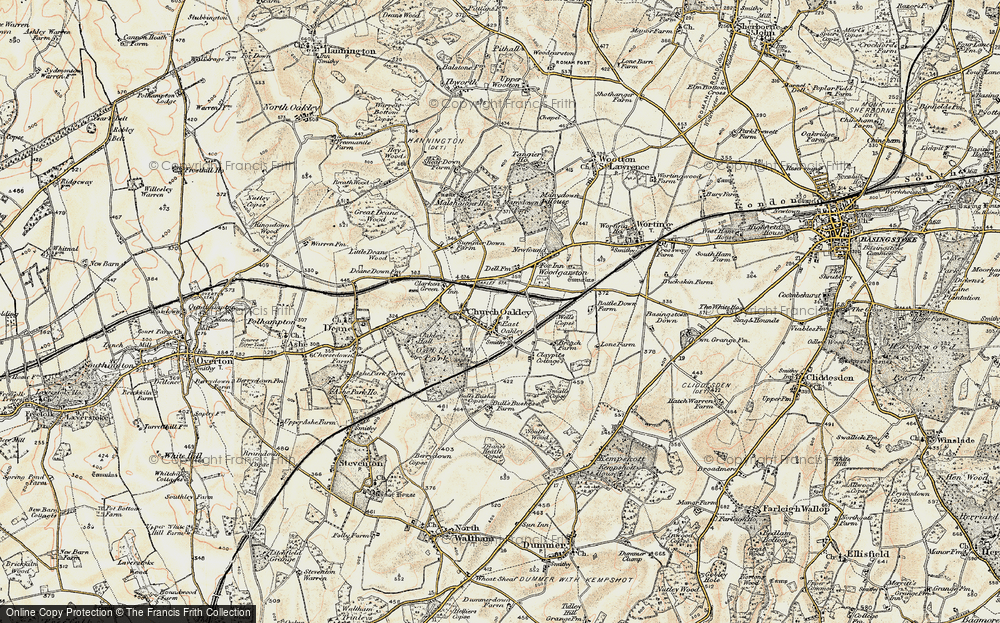 Old Map of East Oakley, 1897-1900 in 1897-1900