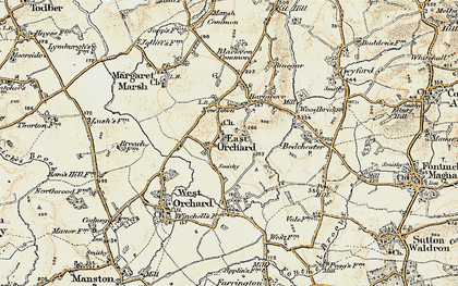 Old map of East Orchard in 1897-1909