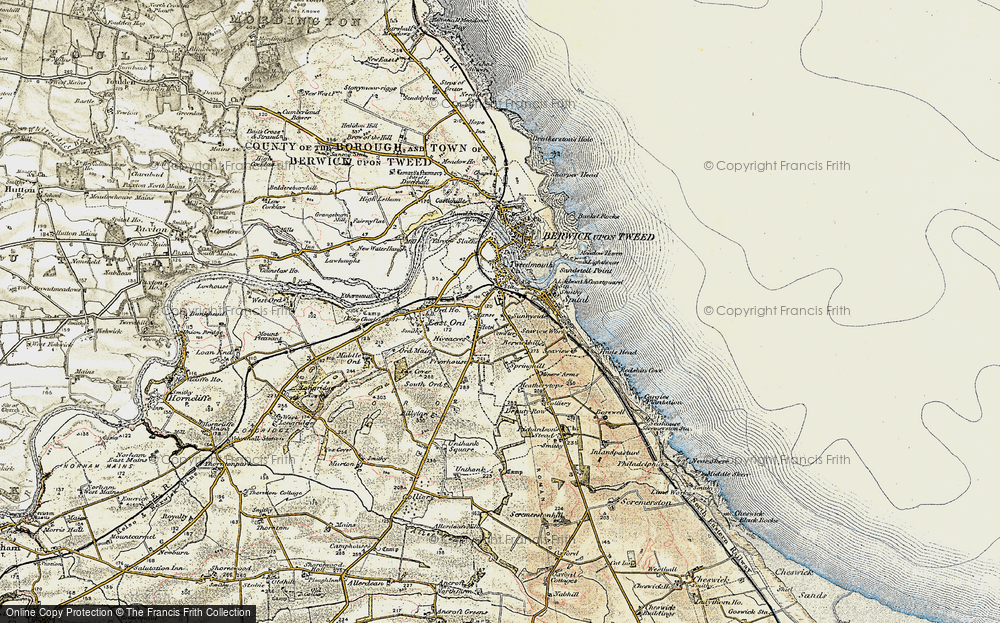 Old Map of East Ord, 1901-1903 in 1901-1903