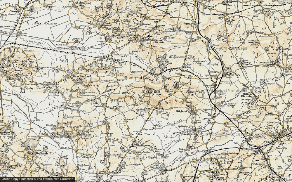 Old Map of East Pennard, 1899 in 1899