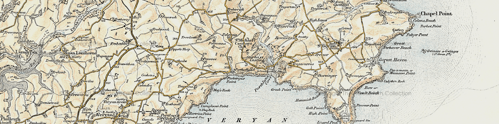 Old map of East Portholland in 1900