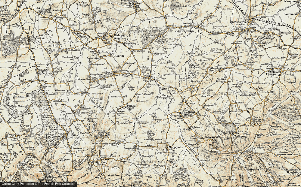 Old Map of East Pulham, 1897-1909 in 1897-1909