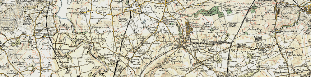 Old map of East Rainton in 1901-1904