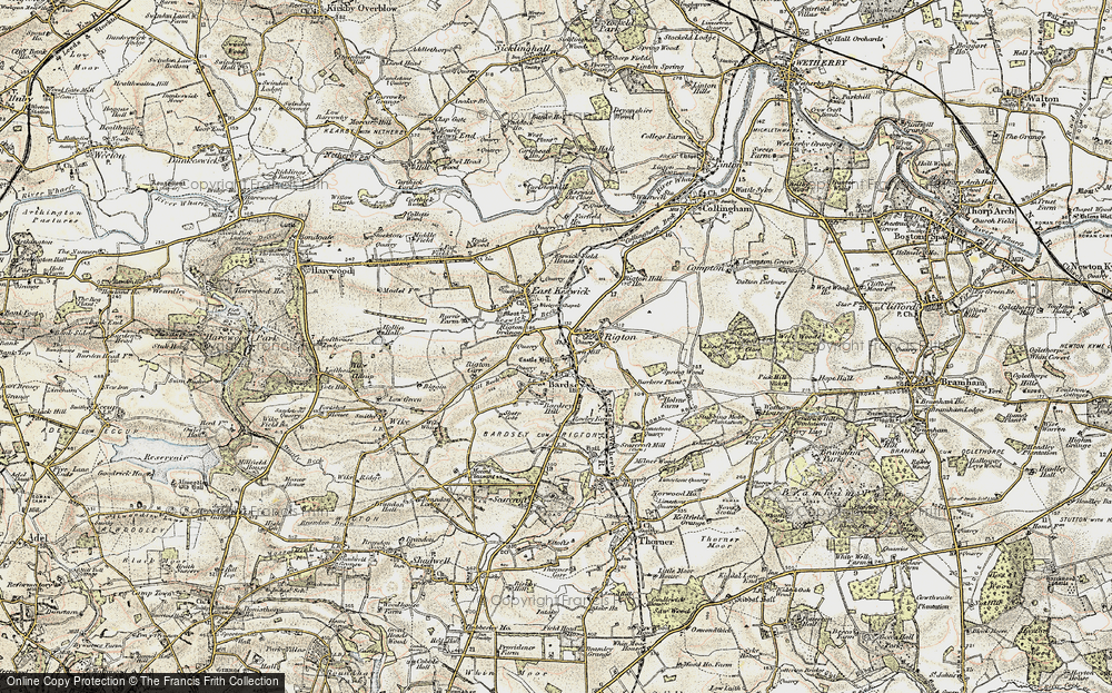 Old Map of East Rigton, 1903-1904 in 1903-1904