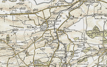 Old map of East Rigton in 1903-1904
