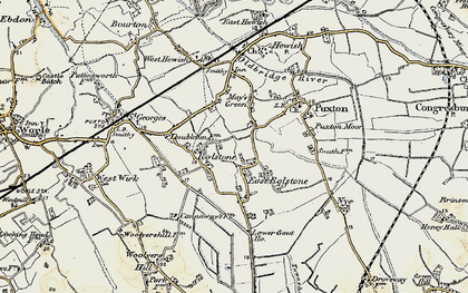 Old map of East Rolstone in 1899-1900