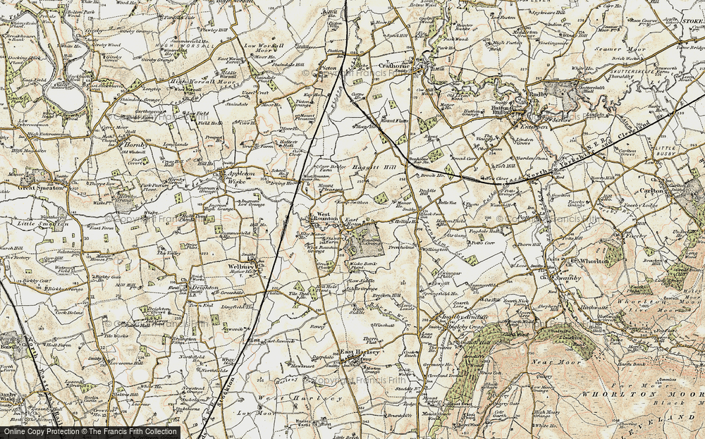 Old Map of Historic Map covering Wiske Bank Plantn in 1903-1904