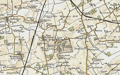 Old map of Hutton Fields Fm in 1903-1904