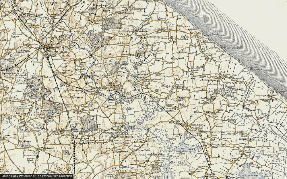 Old Map of East Ruston, 1901-1902 in 1901-1902