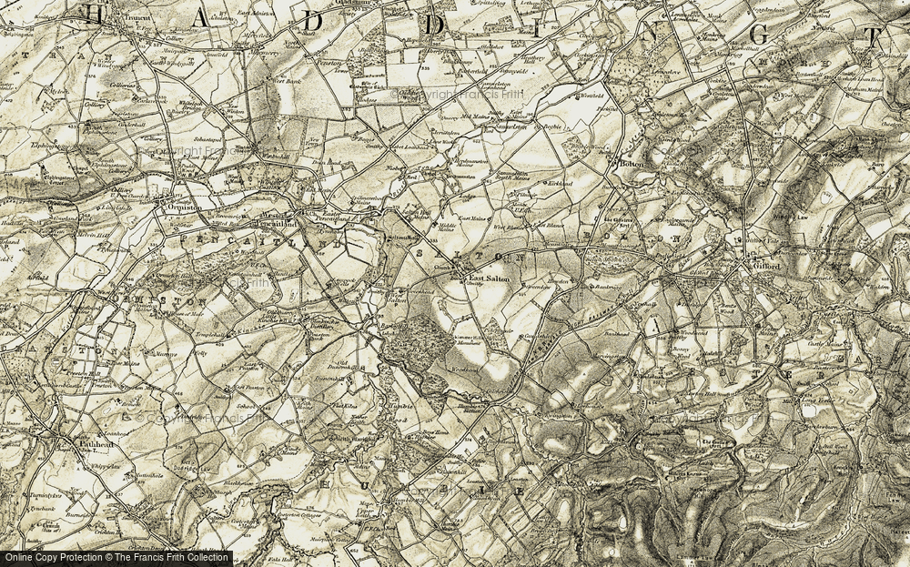 Old Map of East Saltoun, 1903-1904 in 1903-1904