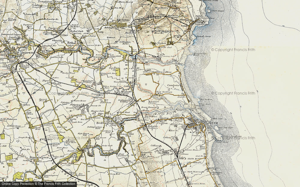 Old Map of East Sleekburn, 1901-1903 in 1901-1903