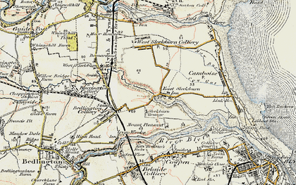 Old map of East Sleekburn in 1901-1903