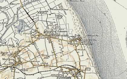 Old map of Winterton Ness in 1901-1902