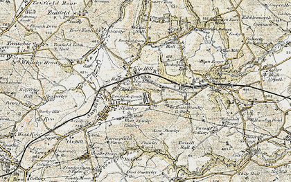 Old map of East Stanley in 1901-1904