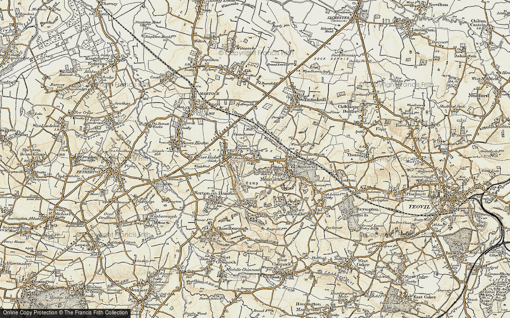 Old Map of Historic Map covering Wellham's Mill in 1898-1900