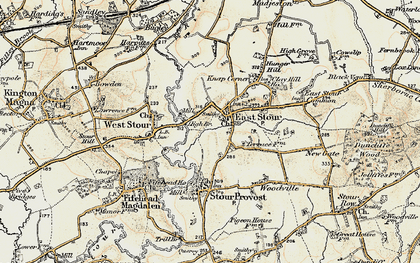 Old map of East Stour in 1897-1909